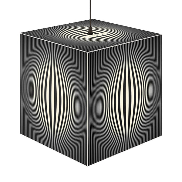 Bulge Optics Hypnotic,Optical/Psychedelic Art Printed Square Cube Lamp/Contemporary/Modern/Trendy Light/Home Decor Gifts, Stackable Lights