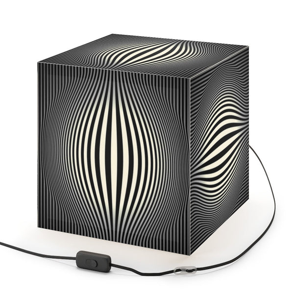Bulge Optics Hypnotic,Optical/Psychedelic Art Printed Square Cube Lamp/Contemporary/Modern/Trendy Light/Home Decor Gifts, Stackable Lights