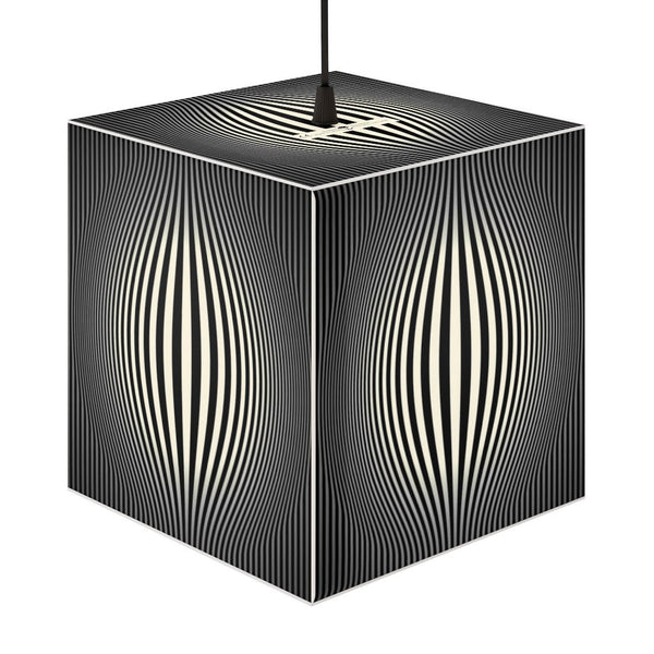 Bulge Optics Hypnotic,Optical/Psychedelic Art Printed Square Cube Lamp/Contemporary/Modern/Trendy Light/Home Decor Gifts, Stackable Lights