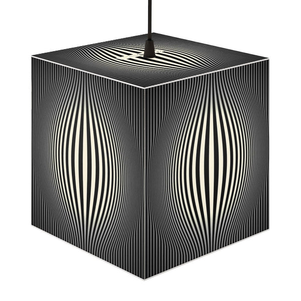 Bulge Optics Hypnotic,Optical/Psychedelic Art Printed Square Cube Lamp/Contemporary/Modern/Trendy Light/Home Decor Gifts, Stackable Lights