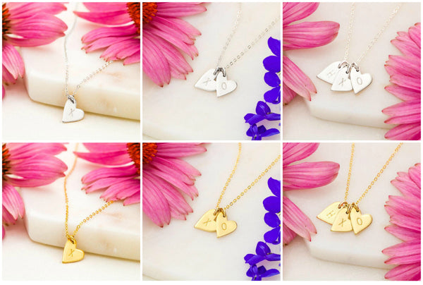 Multiple Hearts Engraved Pendants Necklace,925 Silver,18K Gold,birthday gifts,graduation gift, Mother&#39;s day gift,gift for her,valentine gift