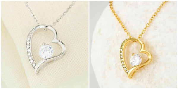 Dancing Heart Pendant Necklace,white or yellow gold, Graduation Gift,Mother&#39;s Day Gift,Birthday Gift,Engagement Gift,Gifts for her/Fiancee