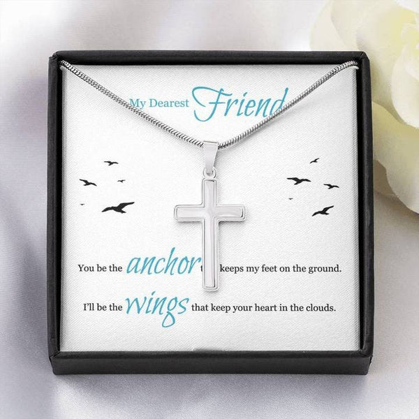 Simple Cross Pendant Necklace,white gold,Adjustable Chain,lobster clasp,thanksgiving,christmas,birthday,graduation,anniversary gift, Unisex.