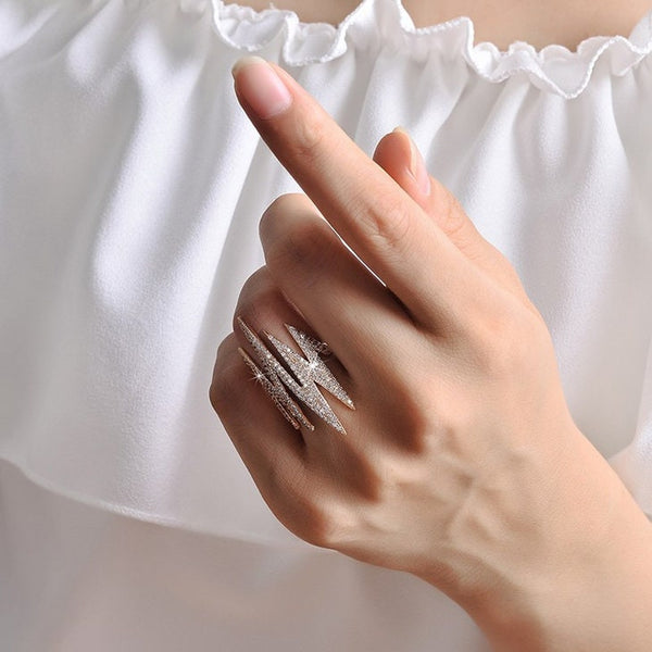 For Her Heartbeat Ring with/out Zirconia,Sterling Silver/24K Gold/Rose Gold,Graduation Gift,Mother&#39;s Day Gift,Birthday Gift,Engagement Gift