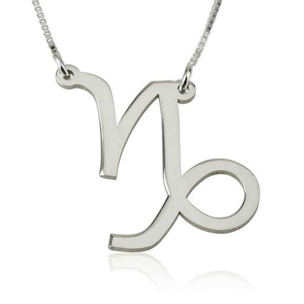 Capricorn Zodiac Sign Pendant Necklace - Sterling Silver,24K Gold/Rose Gold Plating, Valentine/Birthday/Anniversary/Friends Gift