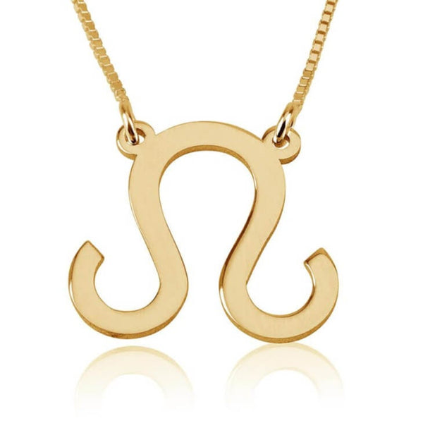 Leo Zodiac Sign Pendant Necklace - Sterling Silver,24K Gold/Rose Gold Plating, Valentine/Birthday/Anniversary/Friends Gift