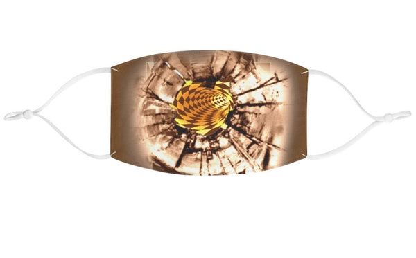 4 Red Green Gold Checker Vortex Illusion Optics Hypnotic Face Mask  Realistic  Fabric Mask for adults,kids. Washable,Funny Valentine&#39;s Gift