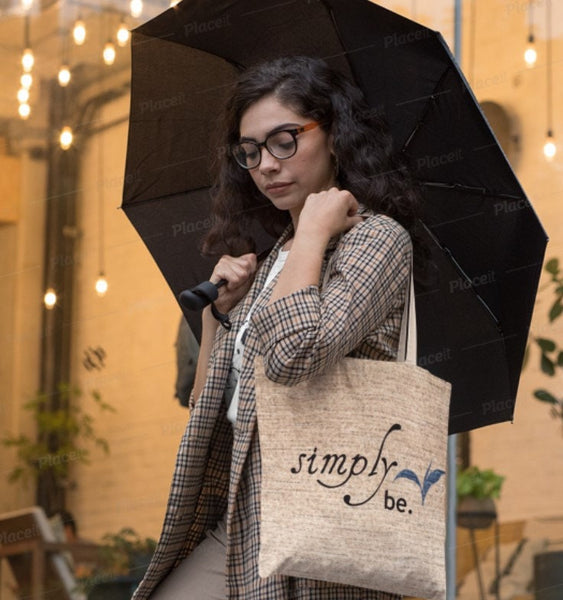 2side Printed Classic Tote Bag, printed Simply Be Kind, Christmas,Thanksgiving/Birthday/Anniversary/Holiday gift/Denim/Suede Look