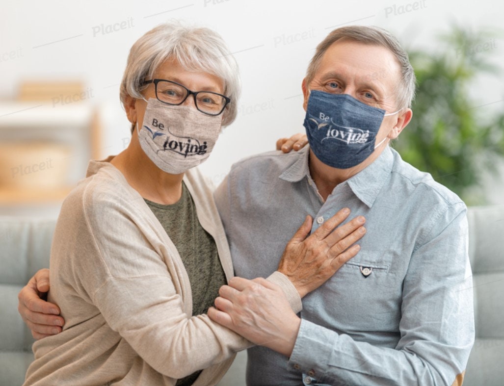 Be Loving Denim,Fleece Look  Realistic Washable  Fabric Mask for adults/kids. Reusable Washable, Thoughtful Funny Valentine&#39;s Gift