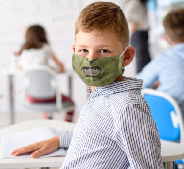 Popular TV Green Monster H Face Mask,Realistic mask,Adults/kids/Washable with nose wire, Thoughtful gifts, Funny Valentine&#39;s Gift for Him,