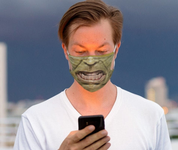 Popular TV Green Monster H Face Mask,Realistic mask,Adults/kids/Washable with nose wire, Thoughtful gifts, Funny Valentine&#39;s Gift for Him,