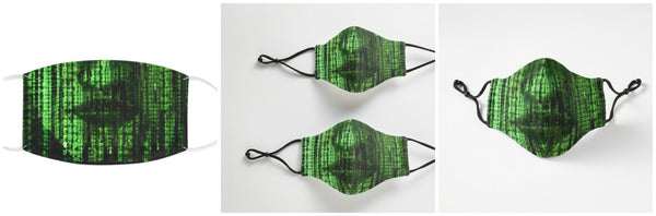 Binary Matrix Printed Face Mask, Realistic Mask ,Adults/kids/Washable with Fitted Nose wire,Thoughtful gifts,Funny Valentine&#39;s Gifts for Him