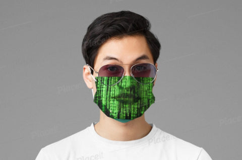 Binary Matrix Printed Face Mask, Realistic Mask ,Adults/kids/Washable with Fitted Nose wire,Thoughtful gifts,Funny Valentine&#39;s Gifts for Him