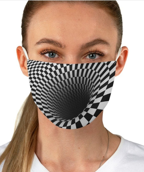 6 Vortex Illusion Optics Psychedelic Hypnotic Face Mask  Realistic  Fabric Mask for adults,kids. Reusable Washable,Funny Valentine&#39;s Gift