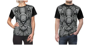 3D LionHead Vortex Optical Illusion Unisex crewneck t-shirts,New Year,birthday/christmas/Anniversary//Valentine/Friends/2022 gifts