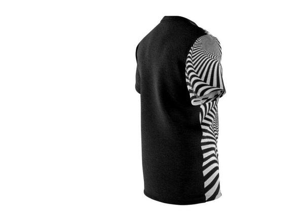 Spiral Vortex Optical Illusion Black & White Psychedelic Hypnotic Unisex T-shirt,husband,wife/gf/bf/grans-dads/moms/bday/christmas gift