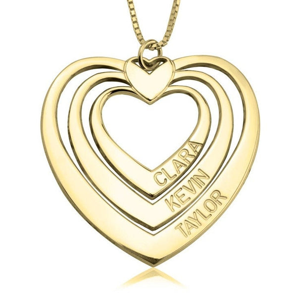 Personalized Engraved Heart Pendant Necklace,925 Silver,24K Gold/Rose Gold,Valentine&#39;s Day gift,Birthday gift,Mother&#39;s Day Gift,gift for her