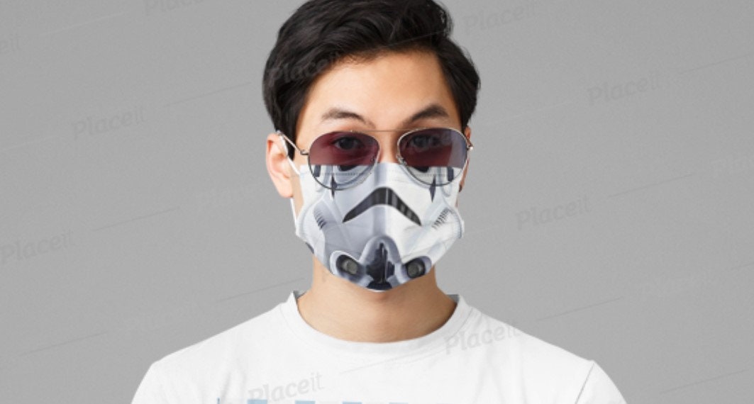 Popular sci-Fi Star Trooper Face Mask, Realistic mask ,Adults/kids/Washable/Adjustable/Nose wire,Thoughtful Funny Valentine&#39;s Gift for him,