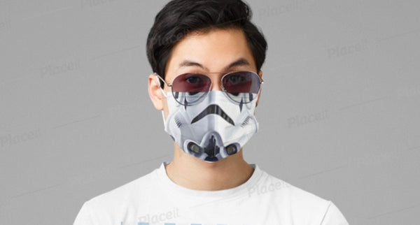 Popular sci-Fi Star Trooper Face Mask, Realistic mask ,Adults/kids/Washable/Adjustable/Nose wire,Thoughtful Funny Valentine&#39;s Gift for him,