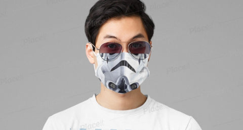 Popular sci-Fi Star Trooper Face Mask, Realistic mask ,Adults/kids/Washable/Adjustable/Nose wire,Thoughtful Funny Valentine&#39;s Gift for him,