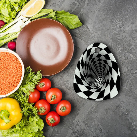 vortex  Glass Cutting Board, Teardrop,serving board.Christmas,Thanksgiving,Housewarming,Birthday,Anniversary,Graduation Gifts