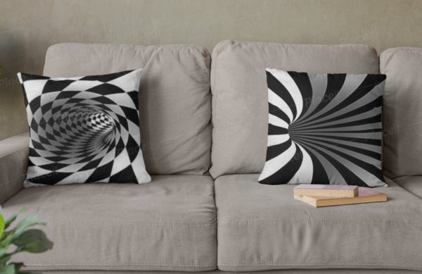 2 Style Vortex 3D Print Cushion & Cover in Linen, Suede, Satin, stylish home decor, Christmas,Thanksgiving/Housewarming/Birthday/Graduation