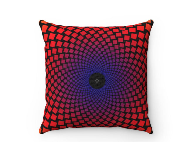 Red Radial Optical illusion Print Cushion & Cover -Linen, Suede, Satin,home decor, Christmas/Thanksgiving/Housewarming/Birthday/Graduation