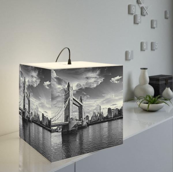 Skylines of NYC & London, New York City, 3D Printed Square Cube Lamp,Contemporary/Modern/Trendy Light/Home Decor Gifts, Stackable Lights