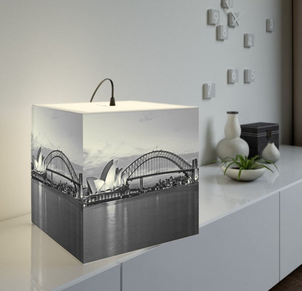 Sydney-Paris Skylines, 3D Printed Square Cube Lamp,Contemporary/Modern/Trendy Light/Home Decor Gifts, Stackable Lights