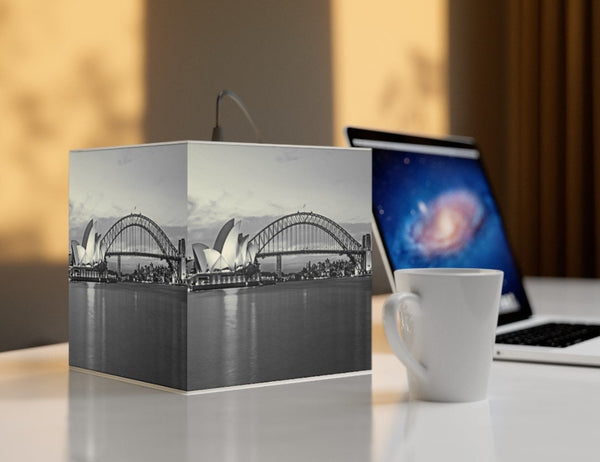 Sydney-Paris Skylines, 3D Printed Square Cube Lamp,Contemporary/Modern/Trendy Light/Home Decor Gifts, Stackable Lights