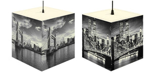Skylines of NYC & London, New York City, 3D Printed Square Cube Lamp,Contemporary/Modern/Trendy Light/Home Decor Gifts, Stackable Lights