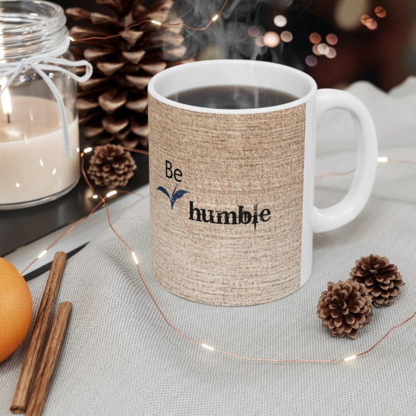 Simply be Humble, Canvas Fabric Look Inspirational Mug,Microwave,Dishwasher  safe,Thanksgiving/graduation/bday/christmas gifts