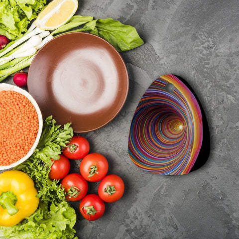 rainbow Glass Cutting Board, Teardrop,serving board.Christmas/Thanksgiving/Housewarming/Birthday/Anniversary/Graduation Gifts