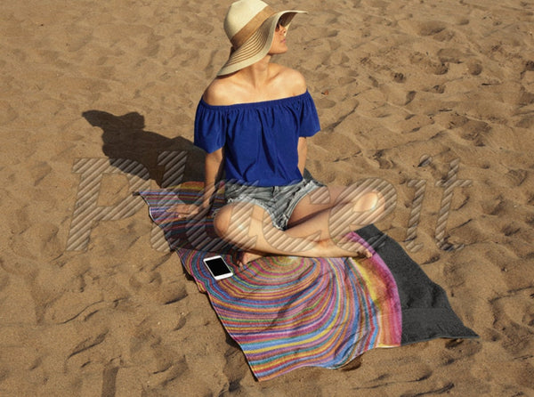 Multi-size Towels, Rainbow Vortex 3D print, Hand, Bath, Beach Towel, Christmas,Thanksgiving/Birthday/Graduation/Housewarming Gift