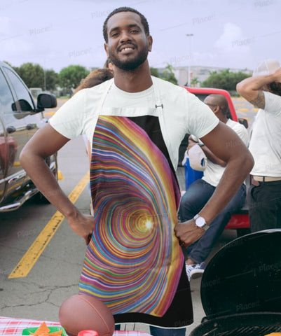 rainbow vortex Apron, Cute Gifts for Her/Him, LGBTQ Gifts, Christmas/Thanksgiving/Housewarming/Birthday Gift, Valentine Gift
