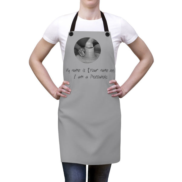 Pottaholic Apron, Pottery Clay Art Studio Printed Apron, Potters,Unisex, Christmas/Thanksgiving/Birthday Gift, Cute Valentine Gift