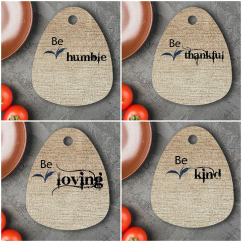 Glass Cutting,Cheese Board- Be Kind /Be Humble /Be Loving/Be Thankful,Teardrop,servingboard, Christmas/Thanksgiving/Housewarming/Couple Gift