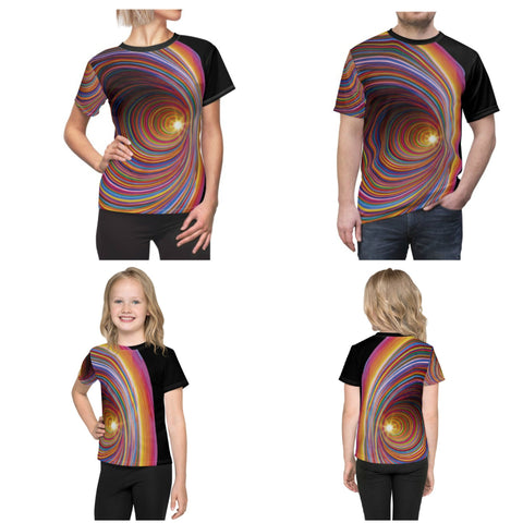 Rainbow Vortex T-shirt, Illusion Optics Psychedelic Hypnotic Unisex, Adults,Kids, Christmas,Thanksgiving,Birthday,Anniversary,LGBTQ Gifts