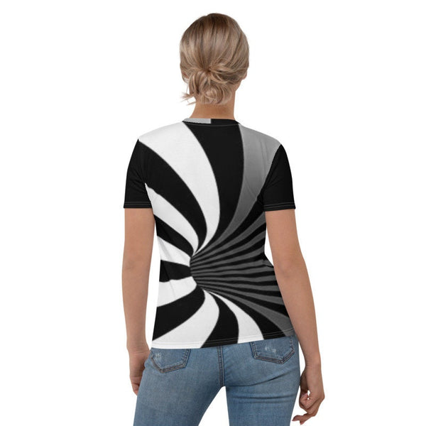 Linear Vortex T-shirt, Optical illusion, Hypnotic,black & white Unisex, Adults,Kids, Christmas/Thanksgiving/Birthday/Anniversary/LGBTQ Gifts