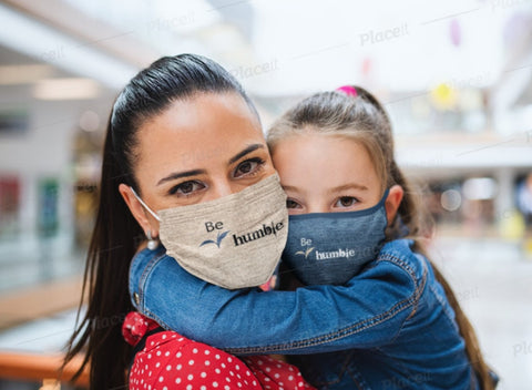 Be Humble Denim,Fleece Look  Realistic Washable  Fabric Mask for adults/kids. Reusable Washable, Thoughtful Funny Valentine&#39;s Gift