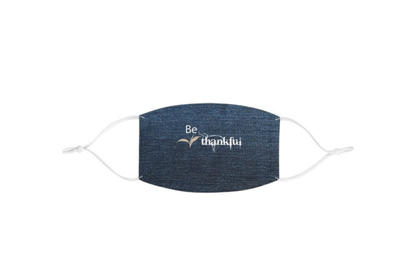 Be Thankful Denim,Fleece Look  Realistic Washable  Fabric Mask for adults/kids. Reusable Washable, Thoughtful Funny Valentine&#39;s Gift