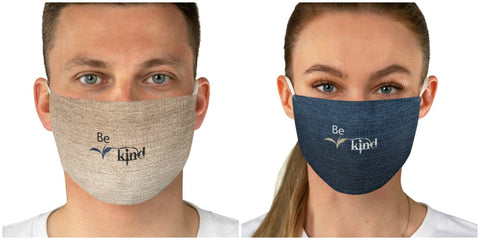 Customizable Be Kind Denim,Fleece Look  Realistic Washable  Fabric Mask for adults,kids. Reusable Washable,Funny Valentine&#39;s Gift