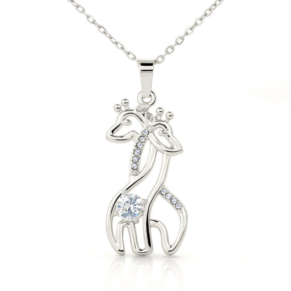 Double Giraffe Pendant Necklace,white or yellow gold, Adjustable Cable Chain,lobster clasp,thanksgiving,christmas,birthday,graduation gifts