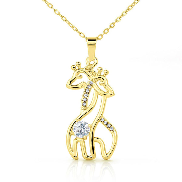 Double Giraffe Pendant Necklace,white or yellow gold, Adjustable Cable Chain,lobster clasp,thanksgiving,christmas,birthday,graduation gifts