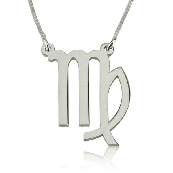Virgo Zodiac Sign Pendant Necklace - Sterling Silver,24K Gold/Rose Gold Plating, Valentine/Birthday/Anniversary/Friends Gift