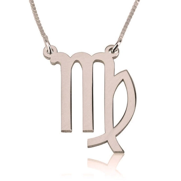 Virgo Zodiac Sign Pendant Necklace - Sterling Silver,24K Gold/Rose Gold Plating, Valentine/Birthday/Anniversary/Friends Gift
