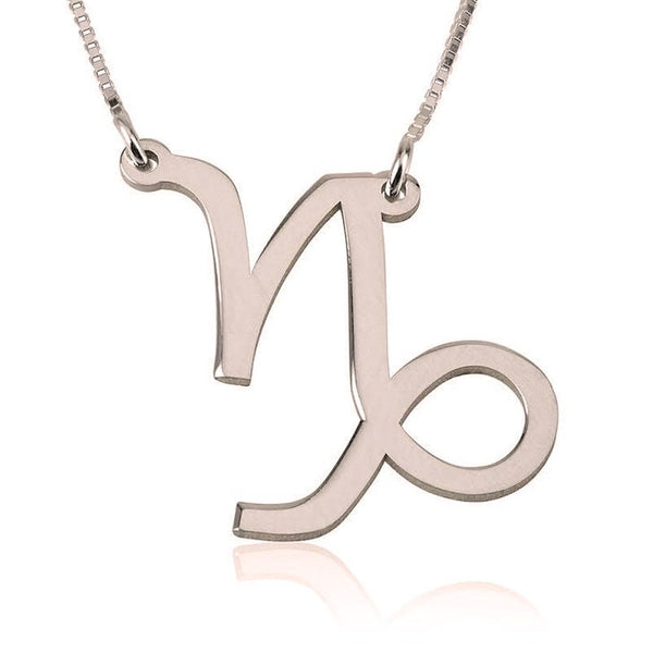 Capricorn Zodiac Sign Pendant Necklace - Sterling Silver,24K Gold/Rose Gold Plating, Valentine/Birthday/Anniversary/Friends Gift