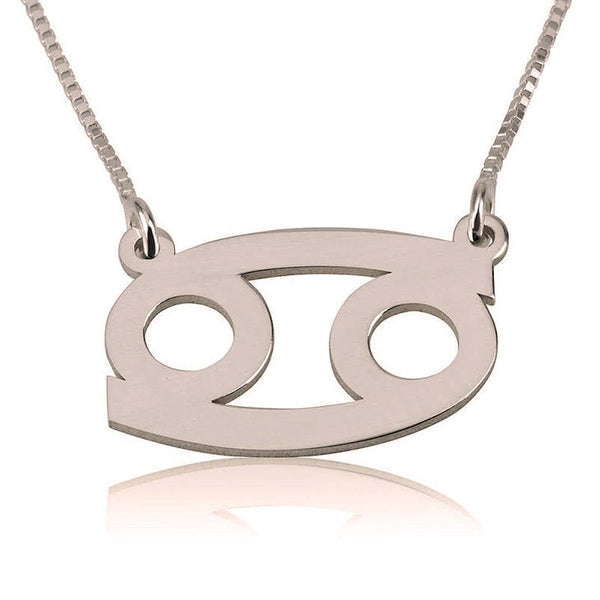 Cancer Zodiac Sign Pendant Necklace - Sterling Silver,24K Gold/Rose Gold Plating, Valentine/Birthday/Anniversary/Friends Gift