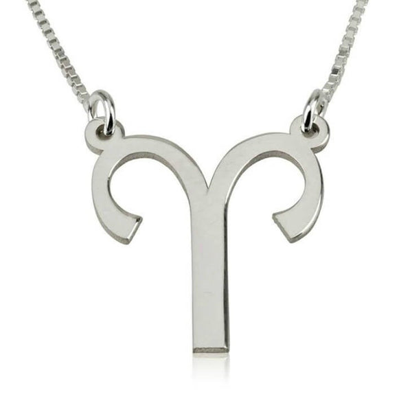 Aries Zodiac Sign Pendant Necklace - Sterling Silver,24K Gold/Rose Gold Plating, Valentine/Birthday/Anniversary/Friends Gift