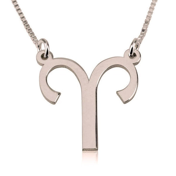 Aries Zodiac Sign Pendant Necklace - Sterling Silver,24K Gold/Rose Gold Plating, Valentine/Birthday/Anniversary/Friends Gift